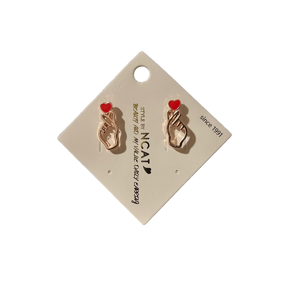 NEW BTS BT21 Heart Earrings NIP